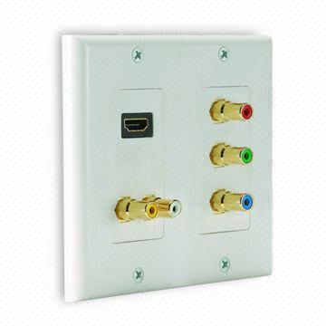 HDMI+5 RCA Wall Plate