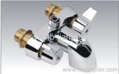 Brass two handles chrome plated with hot water and cold water control faucet for shower
