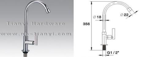 Deck Mounted Brass Kitchen Faucet