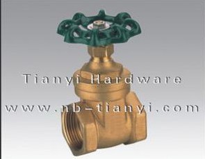 Horizontal Manual Brass Green Color Handle Two General Formula Gate Valve