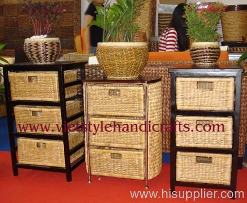 Water hyacinth cabinet, water hyacinth furniture