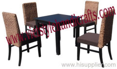 water hyacinth furniture, water hyacinth dinning set