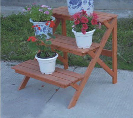 Wooden flower stand