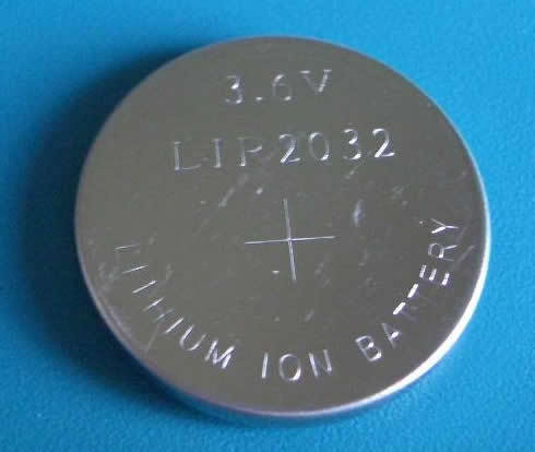 LIR2032,LIR2450,3.6V,button cell Li-ion battery