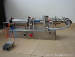 Semi-automatic ointment and liquid filling machine