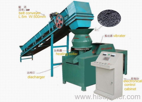 Coal or charcoal powder pellet machine