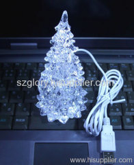 USB 7 color crystal chrismtas tree