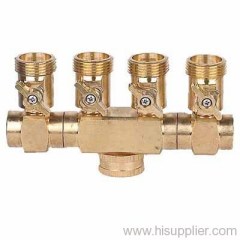 Brass 4-way hose connector