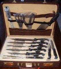 24pcs kitchen knives with suitcase