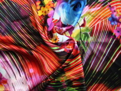 100% silk satin printed fabrics