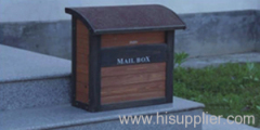 Wooden mail box