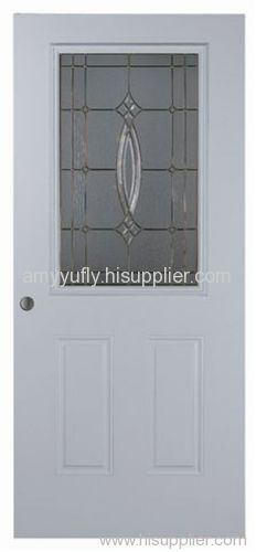 two panel door with half view ,hollow metal door ,residential door ,interior door