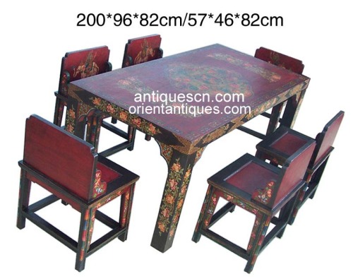 Tibetan lacquer dinning table