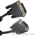 VGA 15Pin Male to DVI 24+5 Pin Male Cable