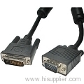 VGA 15Pin Male to DVI 24+1 Pin Male Cable