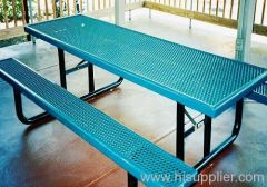 expanded metal picnic table