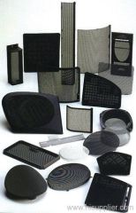 Black PVC coated metal cloth speaker grilles