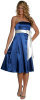 Navy ivory prom dress