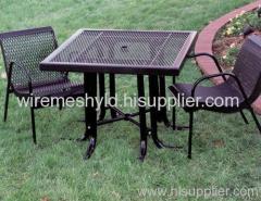 Expanded Metal Mesh in the Tables and Chairs