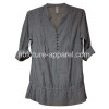 Ladies Yarn Dye Woven Top