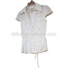 Ladies Soild Woven Blouse