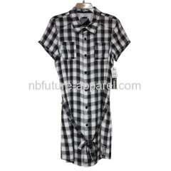 Ladies Plaid Woven Blouse