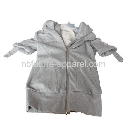 Grey Zipper Hoodies