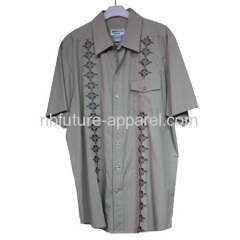 Short Woven Mens Shirt