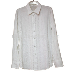 Mens White Long Sleeve Shirt