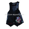 Ladies Black Embroidery Vest