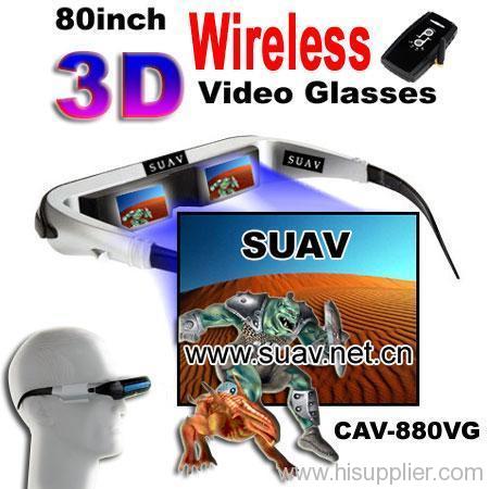 80inch video glasses,portable monitor iCinema wireless 3D Goggles,eyewear