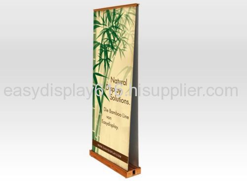 Double bamboo stand banner