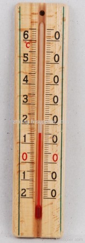 Wooden thermometer