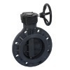 FRPP worm gear Wheel Type Butterfly valve,plastic butterfly valve,FRPP valve