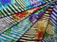 100% silk satin printed fabrics