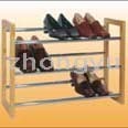 3 tier stackable wooden shoe rack