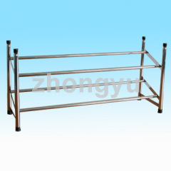 2 tier chrome shoe rack