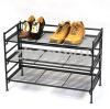 square steel shoe rack