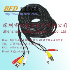 CCTV camera cable extension video cable BNC plug power