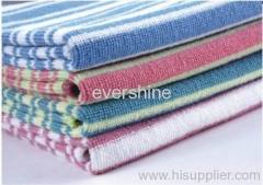 Microfiber stripe cleaning cloth