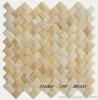 3 D marble mosaic Honey onyx honed