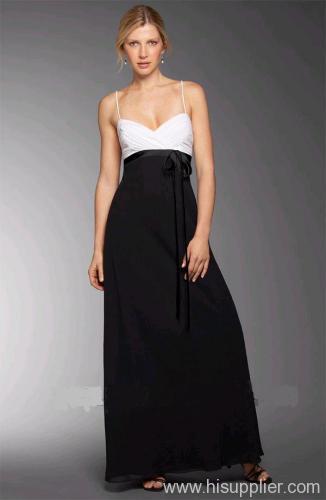 black and white evening dress