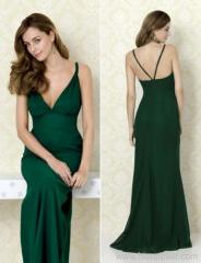 green evening dress