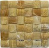 3 D marble mosaic yellow onyx polished