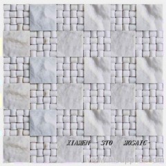 3 D marble mosaic white marble