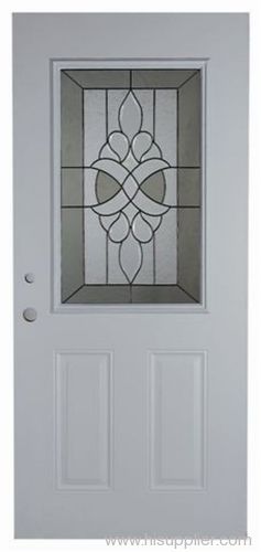 decorative glass door, hollow metal glass door, glass panel door