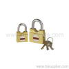 Side opening brass padlock