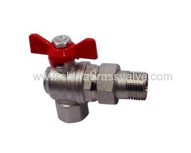 Brass pipe union angle ball valve M/F