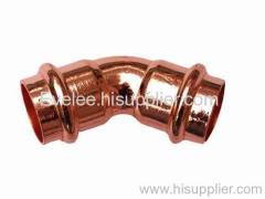 Compression copper elbow