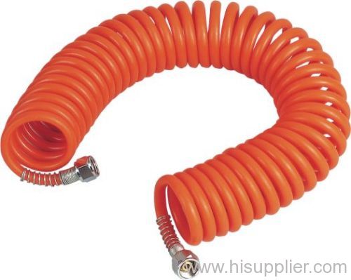Air Recoil Hose With Double 1/4